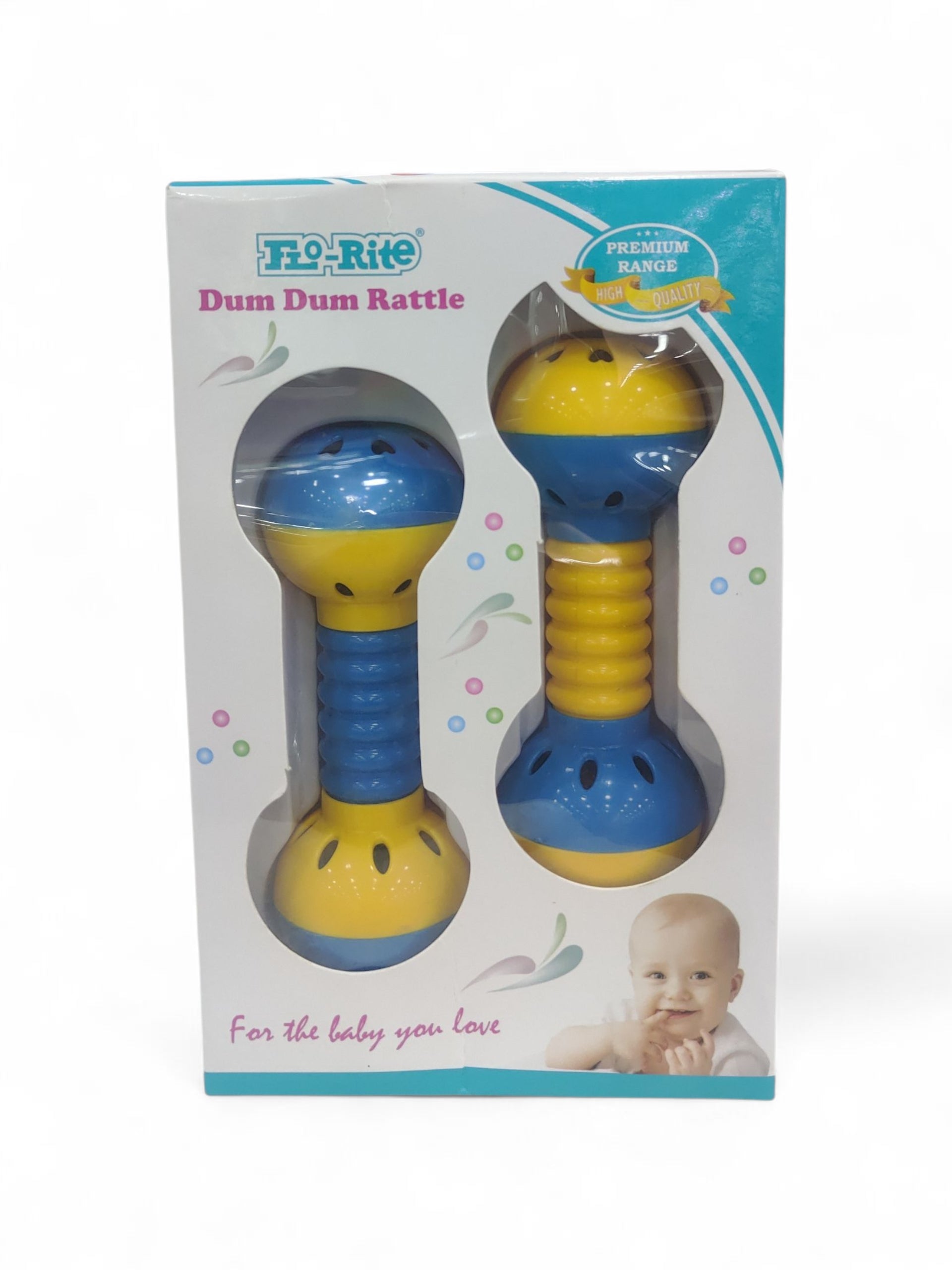 FLO RITE DUM DUM RATTLE BLUE FLO RITE DUM DUM RATTLE BLUE